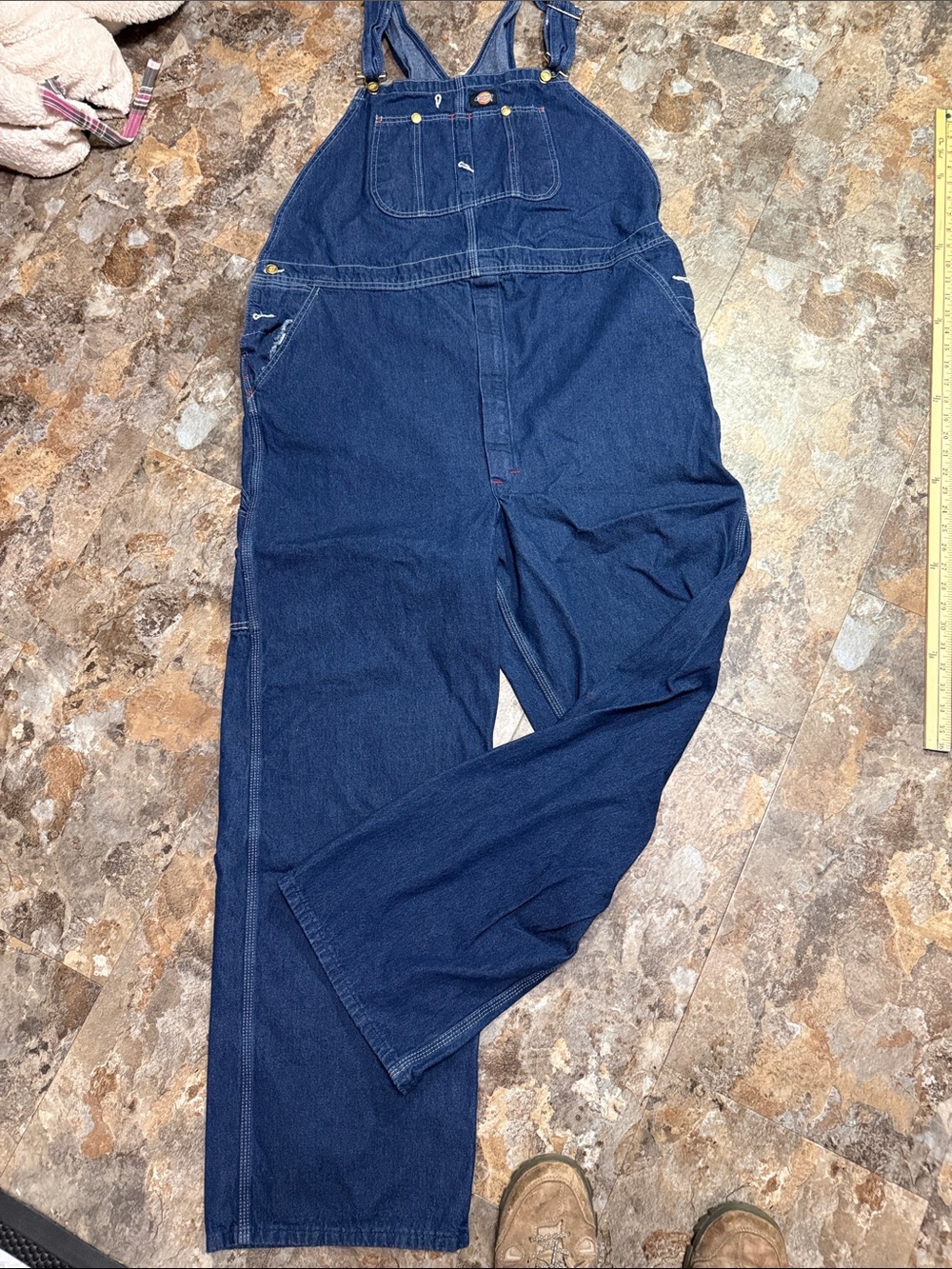 Men’s Dickies Navy Blue Relaxed-Fit Denim Overalls 44x32